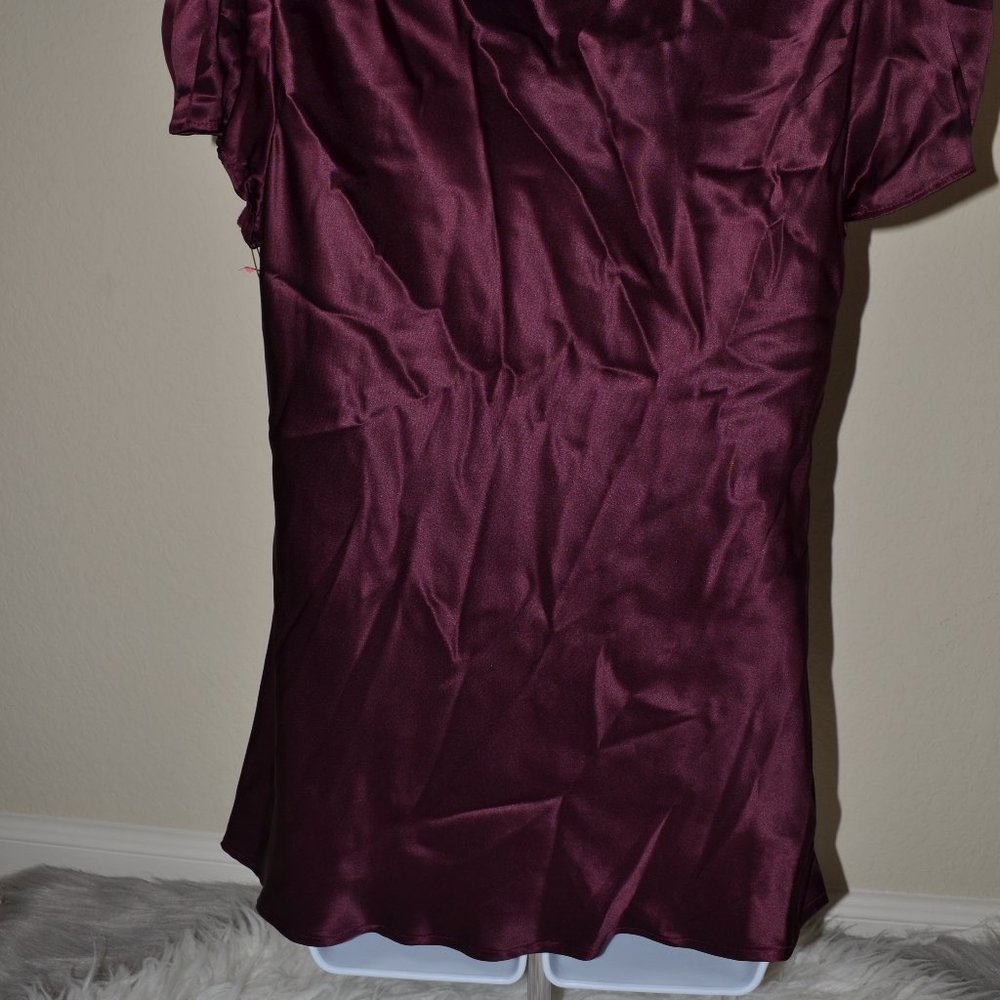 Satin Maroon top
